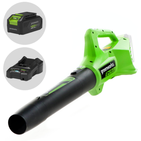 Greenworks G24ABO - Soplador axial de batería 24V 4Ah