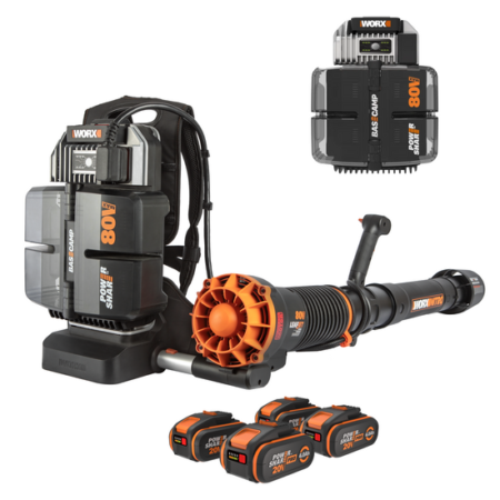Worx Nitro WG572E - Soplador de mochila de batería - 4x20V/4Ah